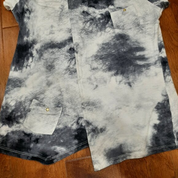 Asymmetrical artsy tie dye y2k relaxed fit top - Picture 4 of 11